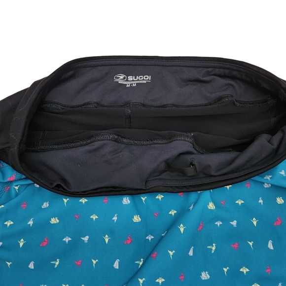 SUGOI  Women's Fusion Skort size medium teal with origami print - Picture 10 of 16